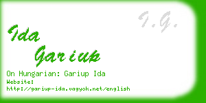 ida gariup business card